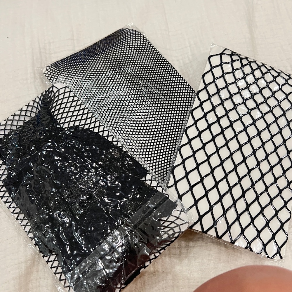 Black and White Fishnet Stockings